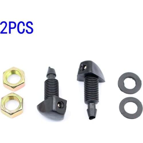 2PCS Universal Front Windshield Washer Wiper Nozzle Jet Windscreen Sprayer Kits Water Washer Outlet Sprinkler Water Spout Outlet