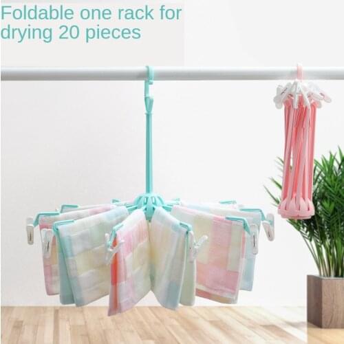 Clothes rack household plastic folding umbrella baby diaper clothes rack towel drying support