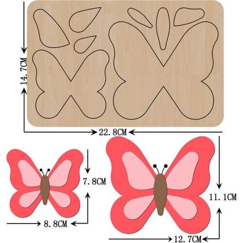 Butterfly Die Cutting Wooden Leather Fabric Making DIY Craft Cutting Dies Mold Diy Birthday Gift Tool Template Knife Mould