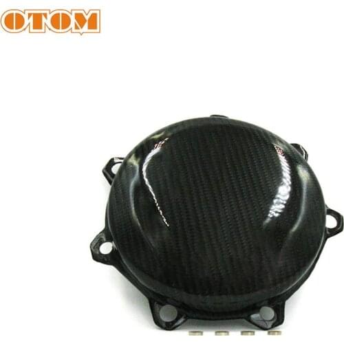 OTOM Motorcycle Clutch Protection Cover For YAMAHA YZ250F YZ250FX WR250F YZF WRF Dry Clutch Guard Full Carbon Fiber 100% Protect
