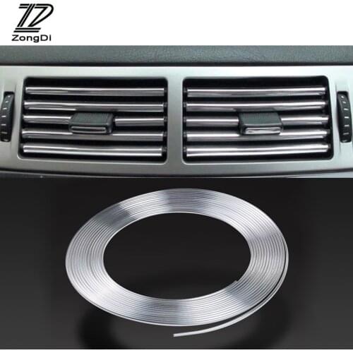 ZD 3M DIY Car Interior Mouldings Chrome Strip For Nissan juke tiida Renault megane 2 3 duster clio 4 Jeep Infiniti Cadillac