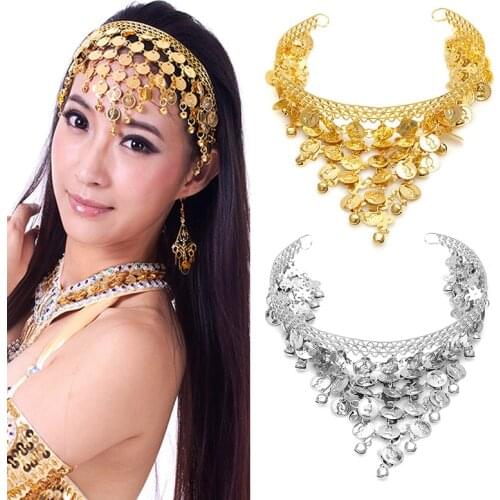 Chic Belly Dance Hair Band Costume Dancing Coin Sequins Headbands