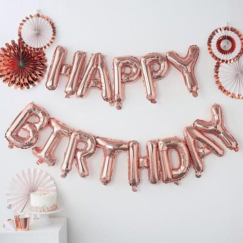 13pcs Happy Birthday Letter Balloons 16inch Foil Balloons Birthday Party Decorations Balloons Balony Anniversaire Gifts Supplies