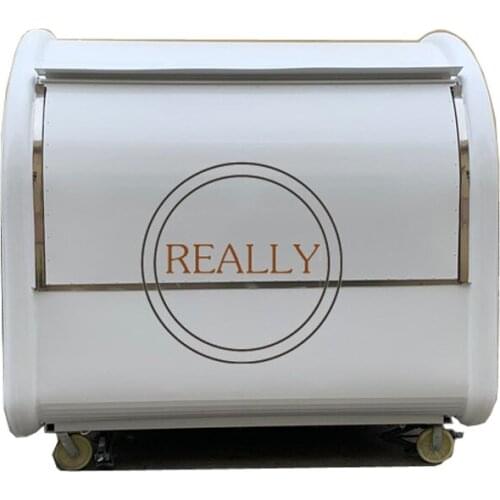 2021 Mobile Food Van Trailer 4 Wheels Small Handpush Food Cart Outdoor Street Food Car Customizabled