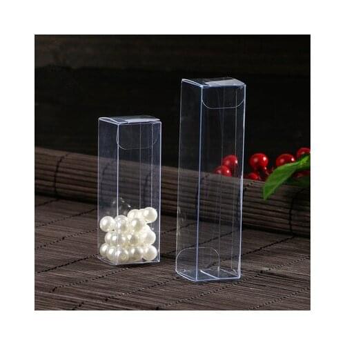 50/100Pcs/lot Transparent Boxes Wedding Favor Party Event Decoration Clear Gift Candy Box Square PVC Chocolate Bags