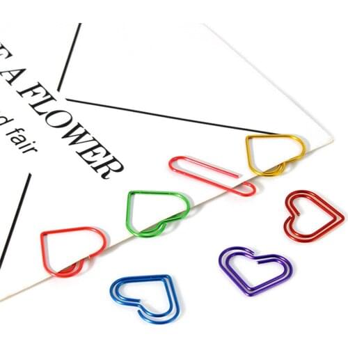 70pcs Metal Paper Clips Notebook Memo Pad Filing Bookmark Binder Paperclips Stationery Book Note Decoration