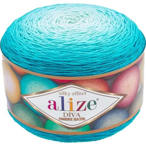 Alize Diva Ombre Batik Hand Knitted Yarn 875 Mt 2x250 Gr Ball Scarf Tie Dye Acrylic DIY Natural Dress Mothers Day Favor Gift