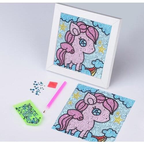 DIY Cartoon Horse Diamond Painting Special Shaped Crystal Rhinestone Full Drilled Diamond Embroidery Kits Kids Room Decor Crafts