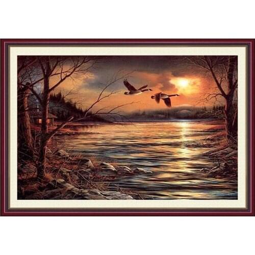 Diamond Embroidery Diy Diamond Painting Cross Stitch Kits Diamond Mosaic Sunset scenery Full Square Diamond Embroidery CS063