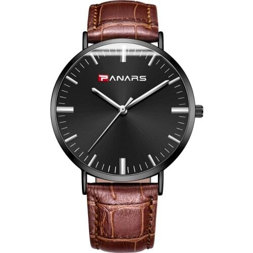 RGTOPONE Mens Quartz Watches Fashion Sport Stainless Steel and Leather Band watch Business Wristwatch reloj hombre Gifts