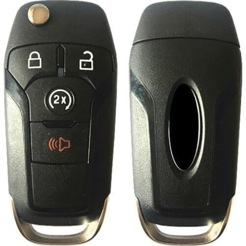 CN018081 Original / Aftermarket 2015 Ford F150 4 Button Flip Key Remote Strattec 5923694 HU101 Blade Type 902mhz Frequency