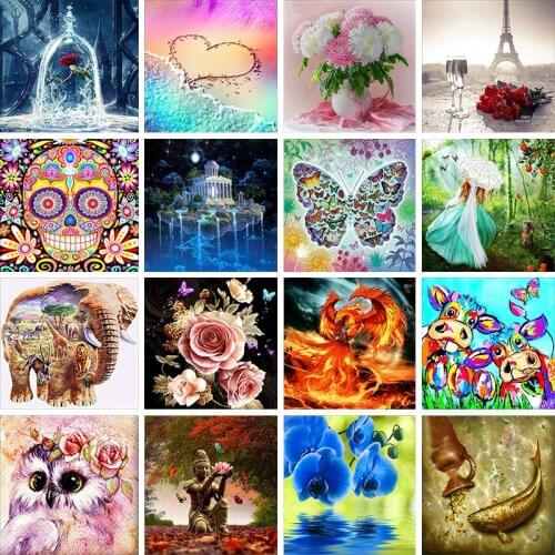 CraftArtGo 5D DIY Diamond Embroidery Painting kit Full Square Round Rhinestone Mosaic Painting Cross Stitch Flowers Diamond Kit