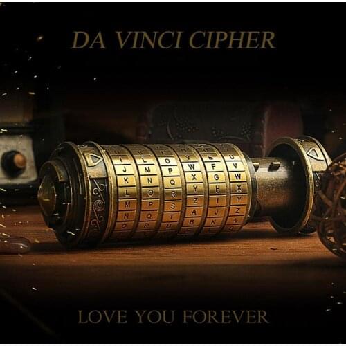 Leonardo Da Vinci Code Toys Metal Cryptex Locks Creative Educational Locker Valentines Toys Escape Lock Day Room Lock Gift S8T7