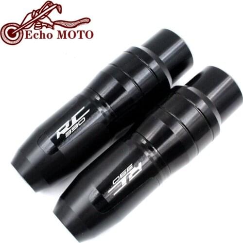 For KTM RC390 RC 390 2014 2015 2016 2017 2018 2019 Motorcycle CNC Frame Crash Pads Exhaust Sliders Crash Protector With logo