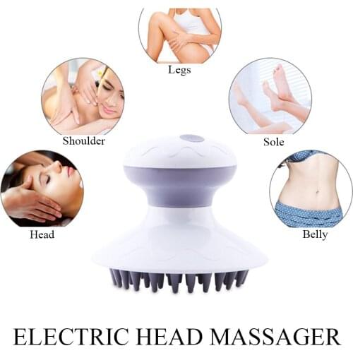 Electric Head Massager Wireless Scalp Massager for Hair Growth Body Deep Tissue Kneading Vibrating Prevent Hair Loss Health Care