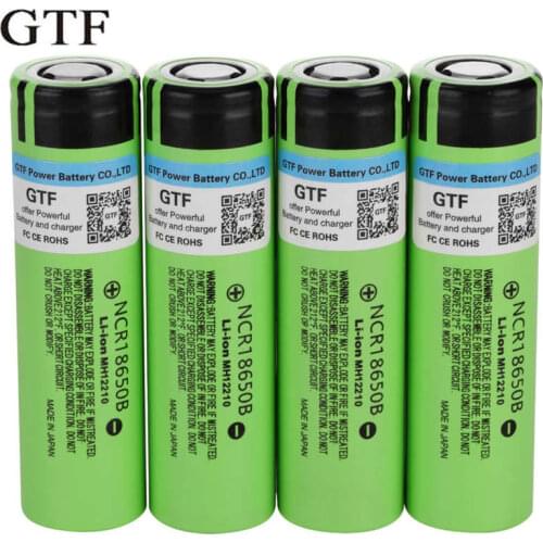 GTF 18650 New 3.7V 3400mAh Battery NCR18650B 18650 Lithium ion Rechargeable Battery For Flashlight batteries Drop Shipping