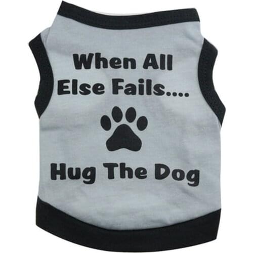 Ropa Para Perro Mascotas Verano Cotton Letter Print Dog Vest Dog Clothes for Small Medium Dog for Summer Pet Product Pug Bulldog