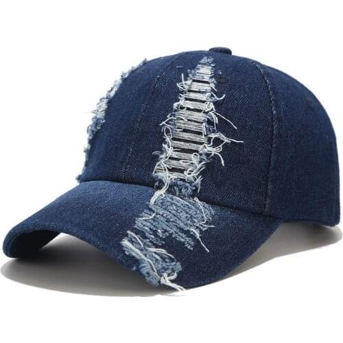 Washed Denim Casquette Baseball Cap Adjustable Snapback Hats for Men and Women 170