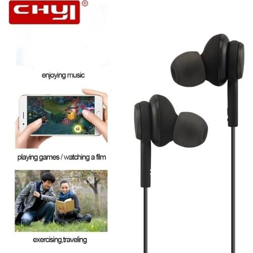 CHYI In Ear Headphones Sport Earphone With Microphone 3.5mm Hifi Headset Stereo Earbuds With Active Noise Canceling For Samsung