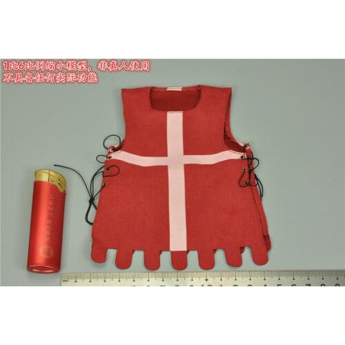 1/6 Scale SE070 Empire France Trainee Knight White Cross Red Robe Model