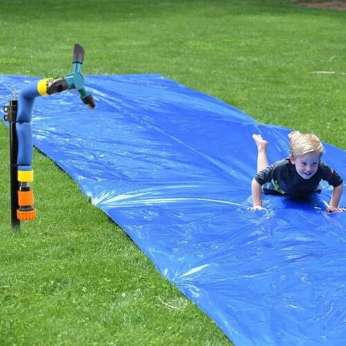 Garden Hose Trampoline Sprinkler Hose Waterpark Sprinkler Garden Irrigation Sprinkling Cooling Summer Toy For Kid Children Water
