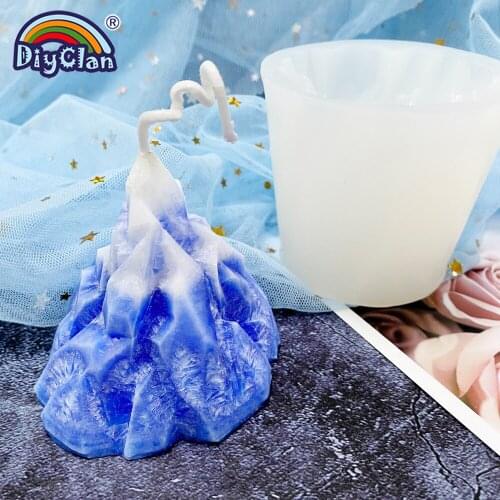 Snow Mountain Candle Mold Fondant Cake Decorating Tools For DIY Crafts Candle Plaster Soap Aromatherapy Making Silicone Mould