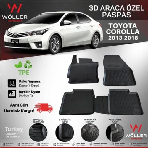 Toyota Corolla Mat 2013 2018 From 3d Pool Mop