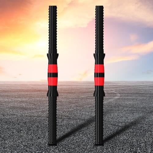 2pcs Anti-Slip Barbell Handle Grip Professional Dumbbell Bars Muscle Trainer with Nuts Workout Training Gym Sport Accessory