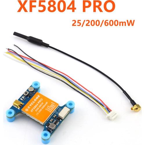 Cyclone XF5804 PRO FPV Video Transmitter Foxeer Lollipop 3 Antenna 5.8G 48CH 25/200/600mW Switchable OSD Adjustable SMA MMCX VTX