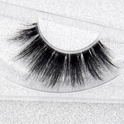 Visofree mink lashes 3d mink eyelashes hand made false eyelash transparent band fake eyelashes thick lashes round box makeup