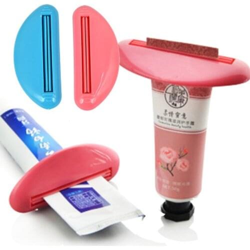 2pc Toothpaste Tube Squeezer Home Tube Plastic Dispenser Toothpaste Squeezer Random Portable Rolling Bathroom Accessories Sets