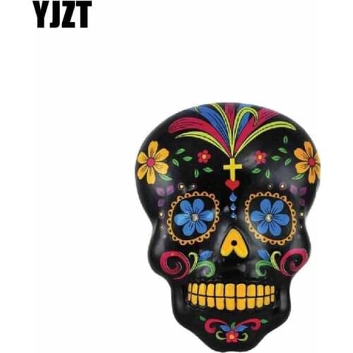 YJZT 8.3CM*11CM Funny Decal Accessories Sugar Skull Day Of The Dead Car Sticker 6-0092