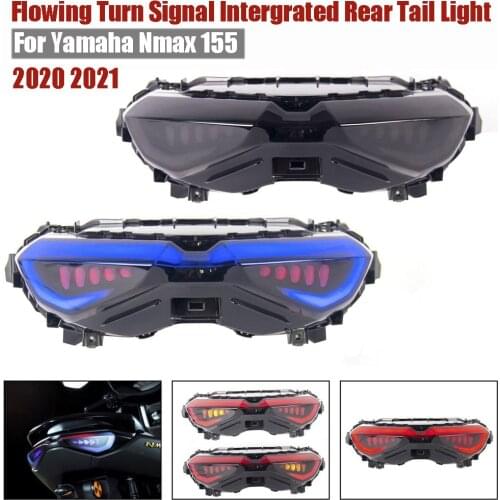 For Yamaha Nmax155 Nmax 155 2020 2021 LED Motor Brake Tail Light Taillight Rear Lamp Integrated Turn Signal Scooter Accessories