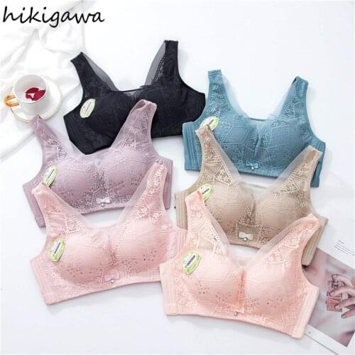 Hikigawa Plus Size Bralette For Women Under Women Bra Wire Free Breathable Hole Cup Tube Top Bra Adjustable Thin Lingerie