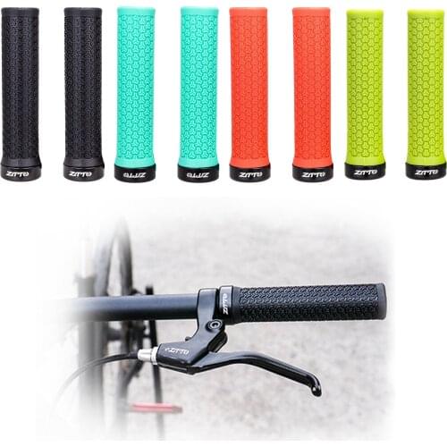 1 Pair Bicycle Handlebar Cover Grips Rubber Soft Anti-Skid Cycling Bike Grips MTB Mountain Road Bike Lock on Handle End Grips