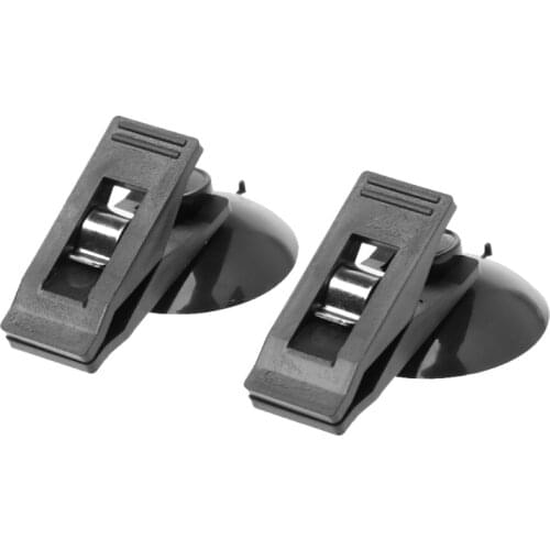 2 Pcs/Lot Car Window Mount Suction Sucker Clips Hook Holders For Sun Shade Curtain Cloth Cards Ticket Black Stuff