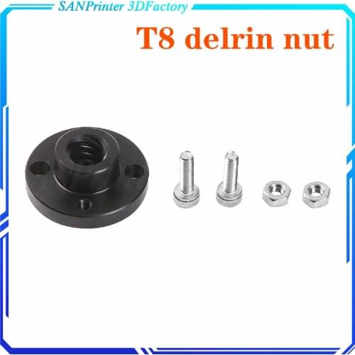 Prusa i3 MK2/MK2S/MK3 3d printer T8 delrin nut Z axis Trapezoidal nut lead Screw Nuts For DIY Reprap Prusa i3 MK3 3D printer