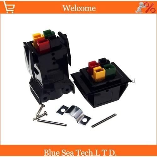 4 Pin/poles/wire New 30A 600V PCB Power Connector module Battery Plug socket kits,4 core UPS power module,color Mix