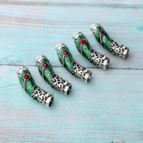 5pcs/set Norse Vikings Beards Beads Dreadlocks Decors, Perfect for Making Hair Paracord Pendants & Bracelets DIY