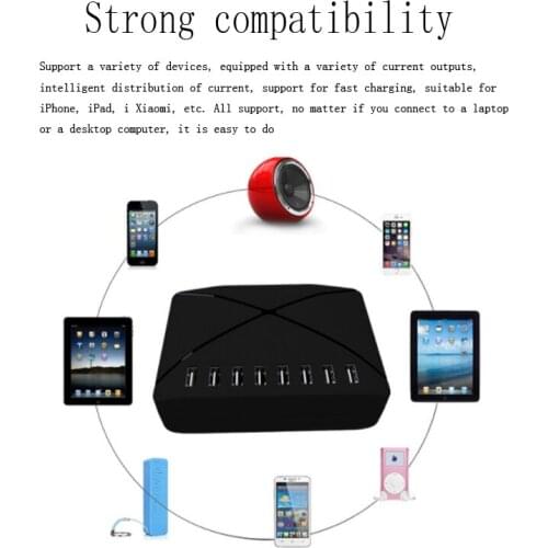 2.4A Quick USB Charger Power Adapter Smartphones Tablets Strip 8 USB Ports Socket EU UK US Power Strip For iphone Samsung
