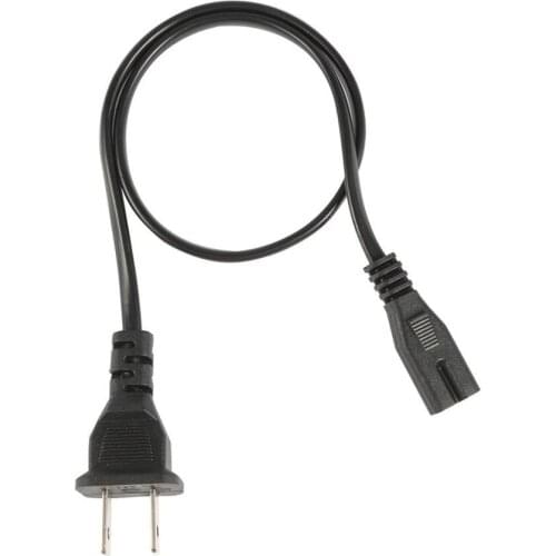 AC Power Supply Adapter Cord Cable Connectors 50cm 2-Prong 2 Power Outlet Cord For Laptop Notebook US Plug