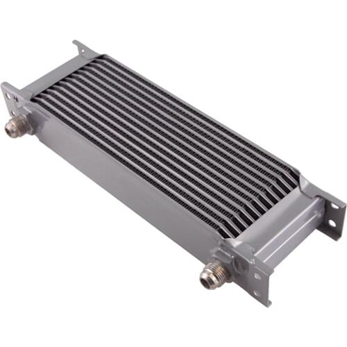 2" ALUMINIUM 8AN OIL COOLER - 13 ROW ENGINE OIL COOLER - 3/4"UNF16 AN-8 SILVER