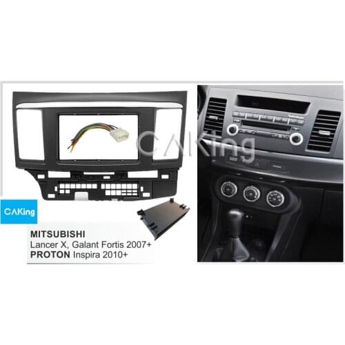 Car Fascia Radio Panel for MITSUBISHI Lancer , Galant Fortis 2007+ / PROTON Inspira 2010+ Dash Fitting Kit Facia Plate Adapter