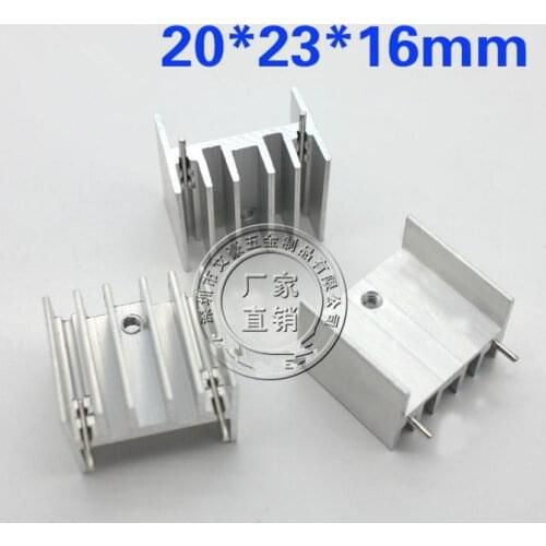 Fast Free ship 100pcs IC heat sink MOS tube voltage radiator 20*23*16MM heatsink TO-220 electronic radiator