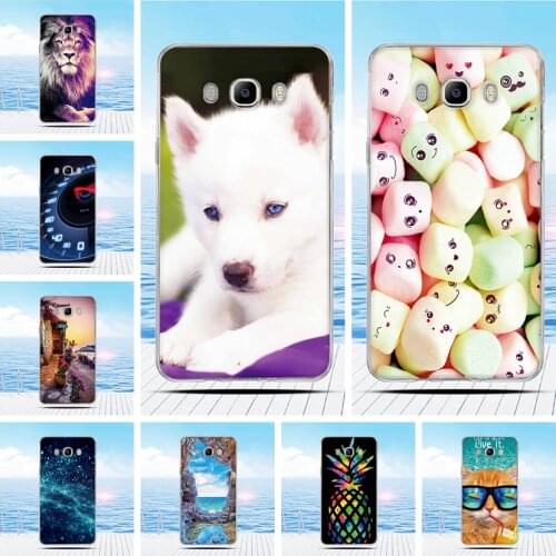 For Samsung Galaxy J7 2016 J710 J710F Case Cartoon 3D Relief Printing Pattern Back Cover TPU Soft Silicone Case