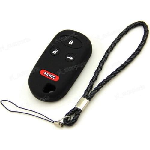 Black Silicone Case Cover Fit For Honda S2000 CRV Acura Remote Key 4 Buttons 3 H4RBK OUCG8D-344H-A E4EG8DJ KOBUTAH2T A269ZUA108