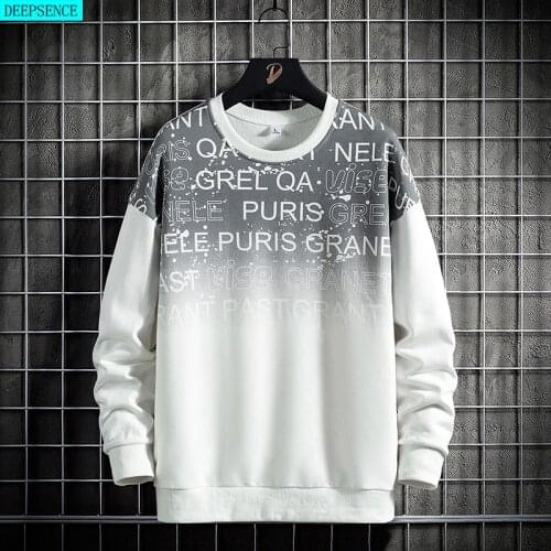 Mens Top and Bottom Stitching Round Neck Mens Bottoming Shirt Top Casual Mens Top Long-Sleeved T-Shirt Men