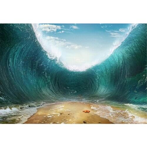 Photography backdrop background 7x5 blue ocean gold beach moana backdrop for kids birthday party banners photo background kids