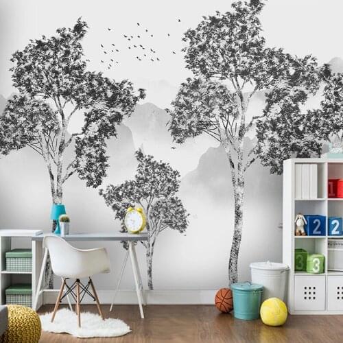 Custom Photo Wallpaper Hand Painted Forest Landscape 3D Mural Living Room TV Bedroom Art Home Decor Painting Papel De Parede 3 D