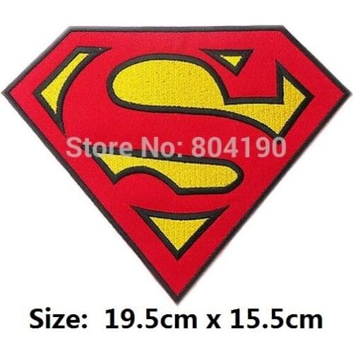 7.7" "S" GIANT Comic Style Uniform Animated Movie Series Costume Embroidered Emblem applique iron on patch